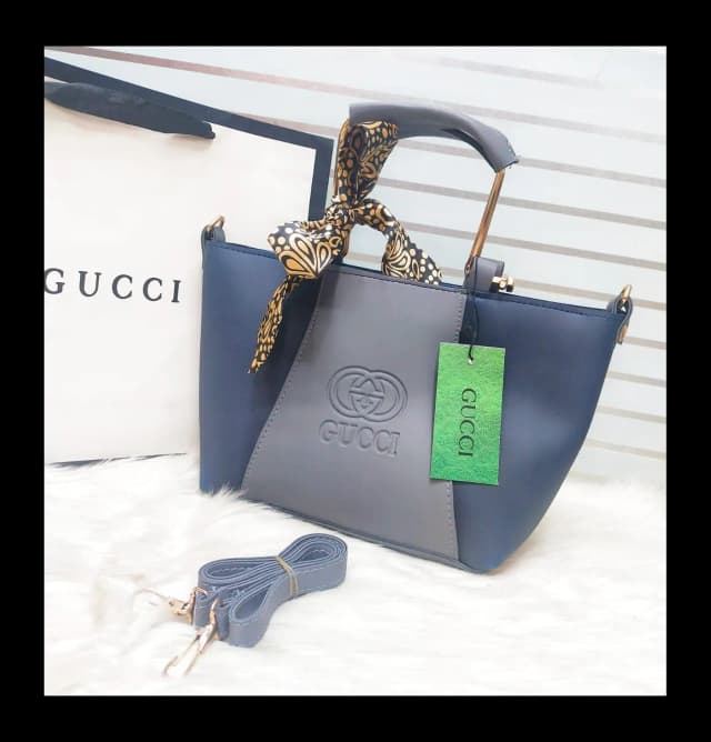 High Quality Gucci Handbag With Random Scarf And Long Belt