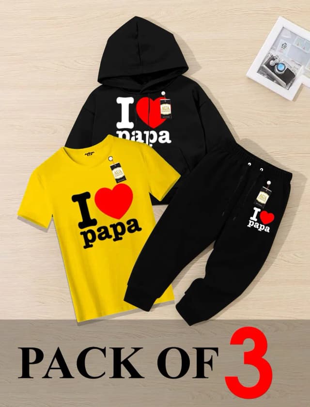 _Winter Collection For Kids  Hoddi +t shirt +Trouser_
